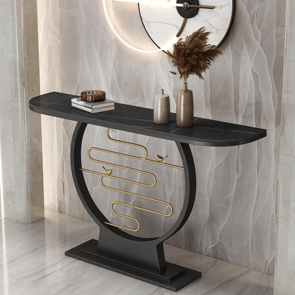 Black Marble Console Table