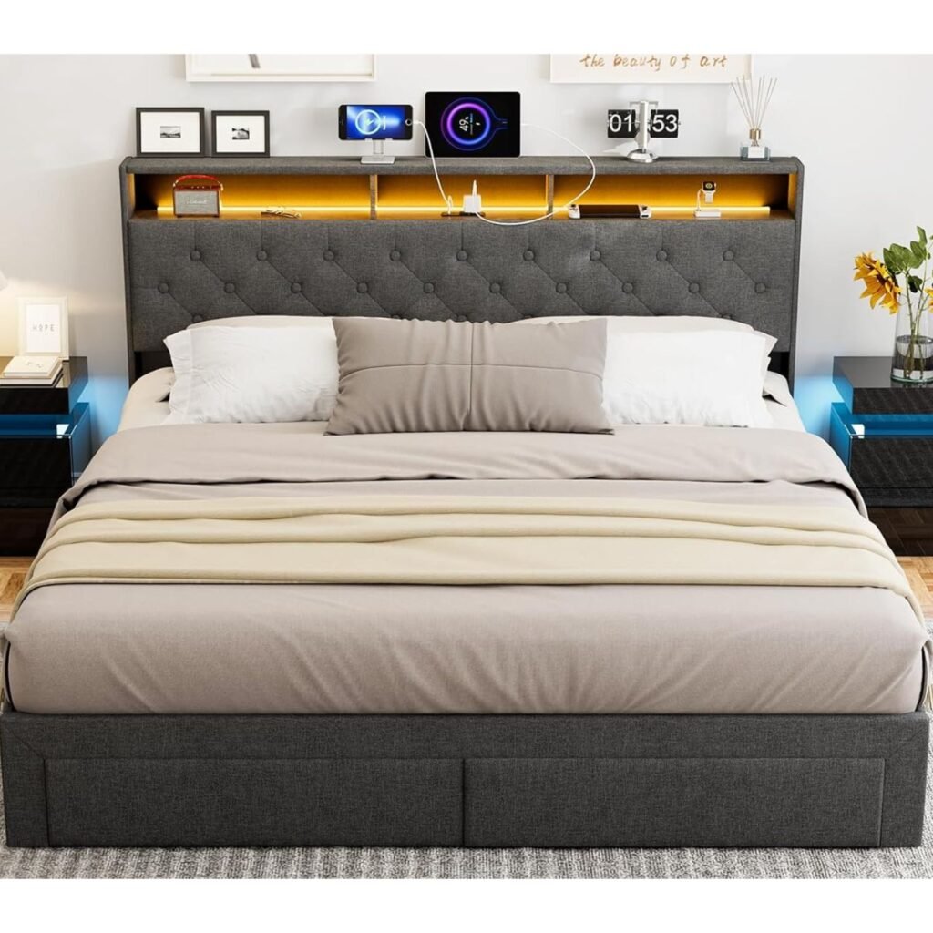 California King Storage Bed