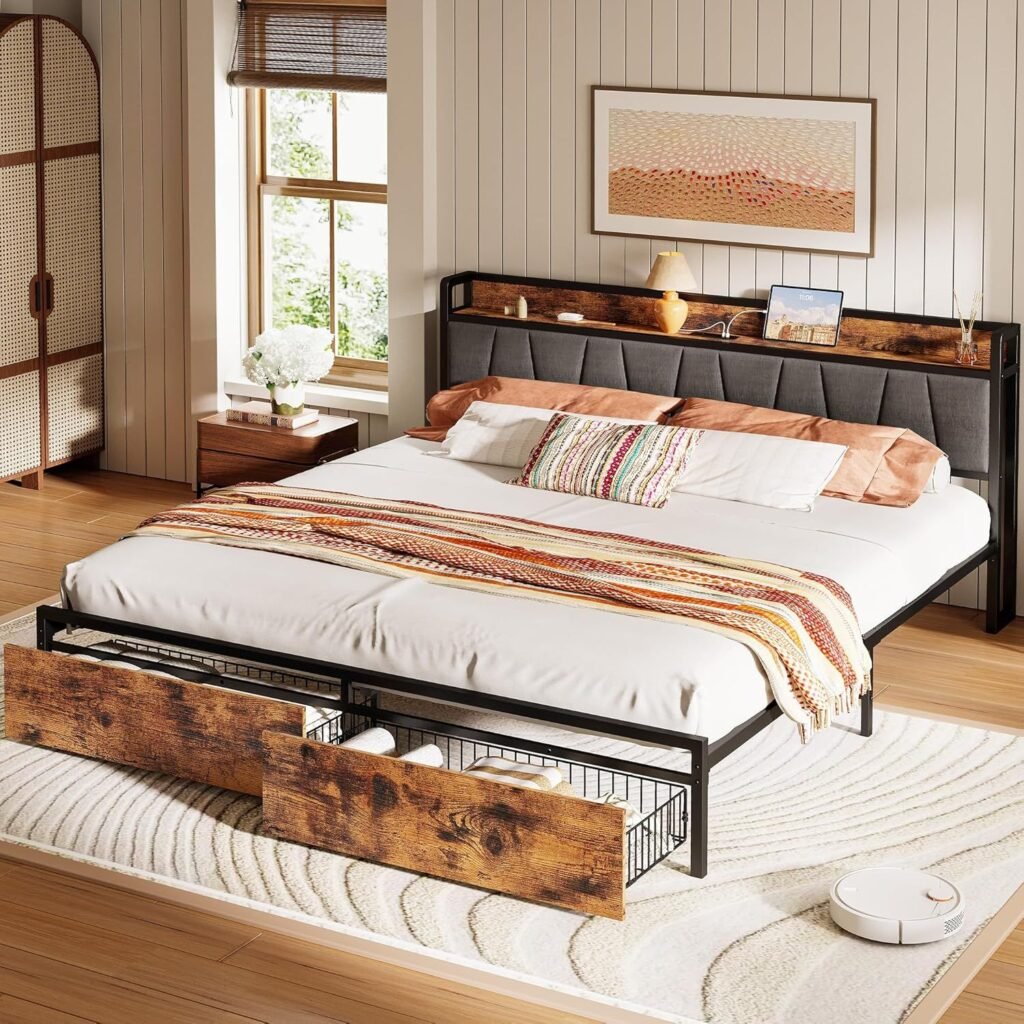 California King Storage Bed