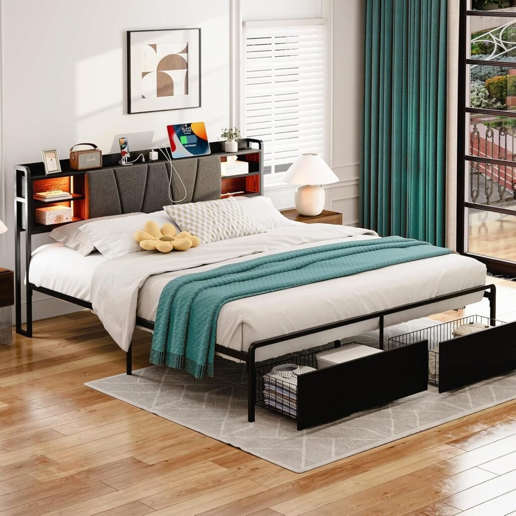 California King Storage Bed