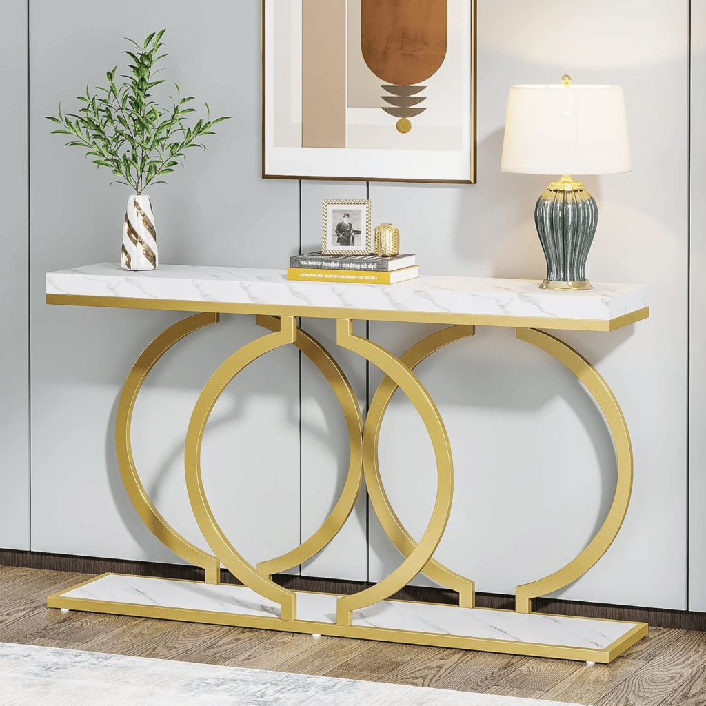 Marble Top Console Table