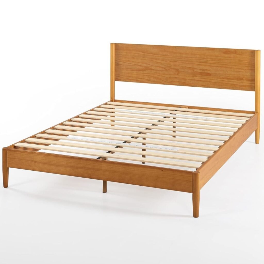 wooden king bed frame