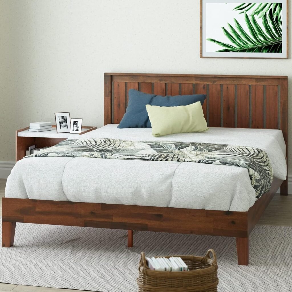 wooden king bed frame