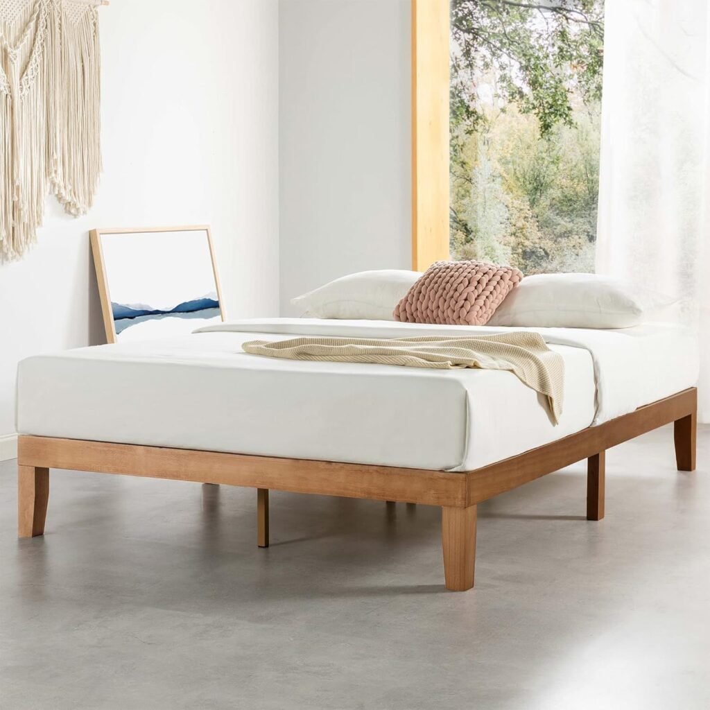 wooden king bed frame