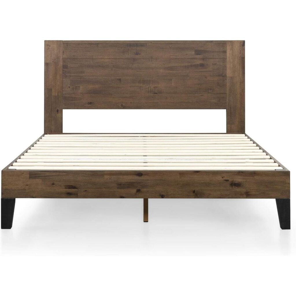 wooden king bed frame