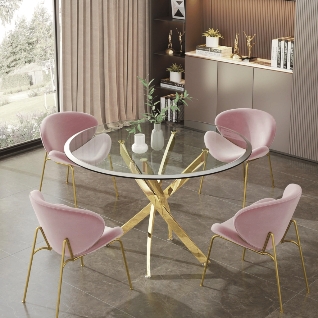 Round Glass Dining Sets for 4