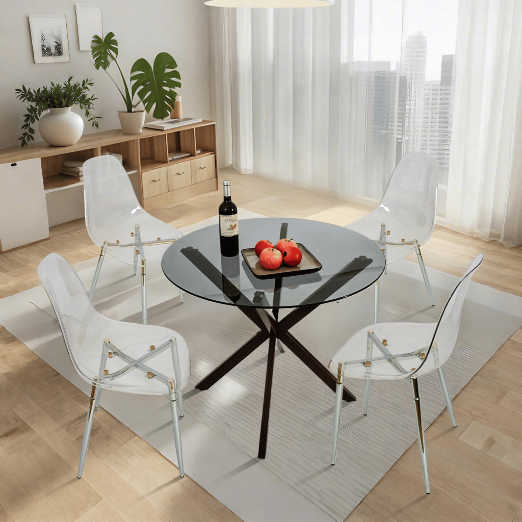 Round Glass Dining Sets for 4