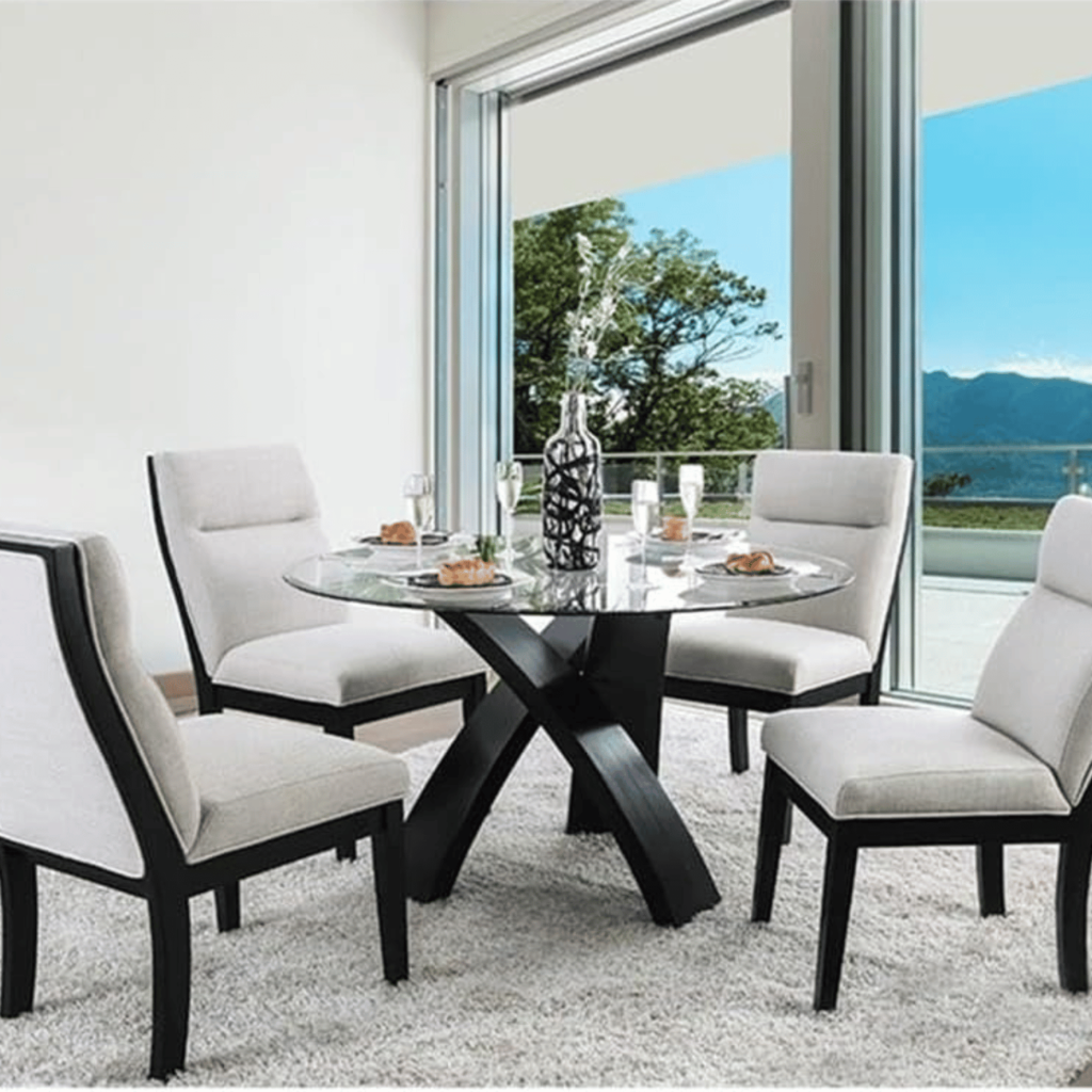 Round Glass Dining Sets for 4