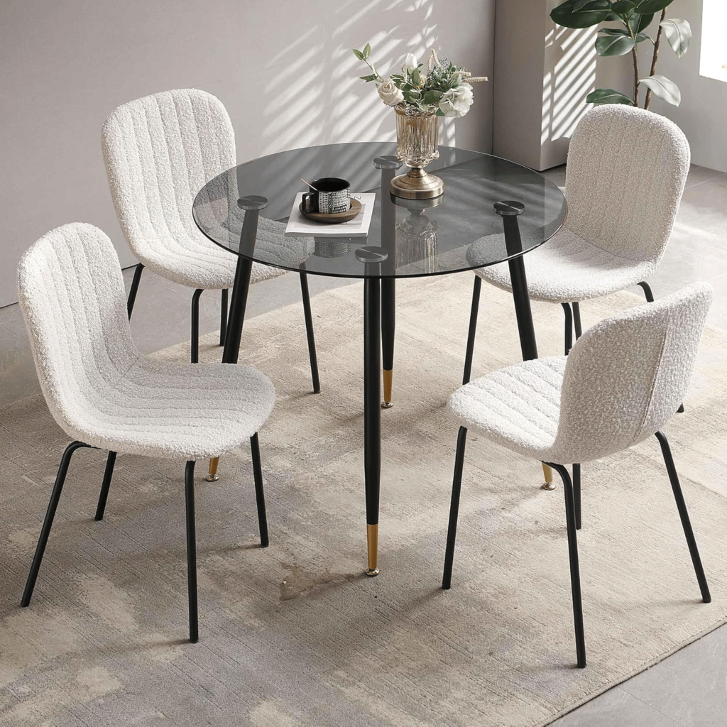 Round Glass Dining Sets for 4