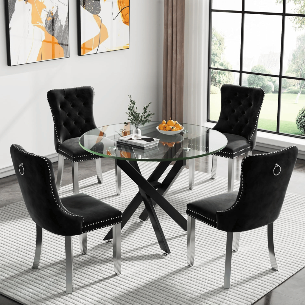 Round Glass Dining Sets for 4