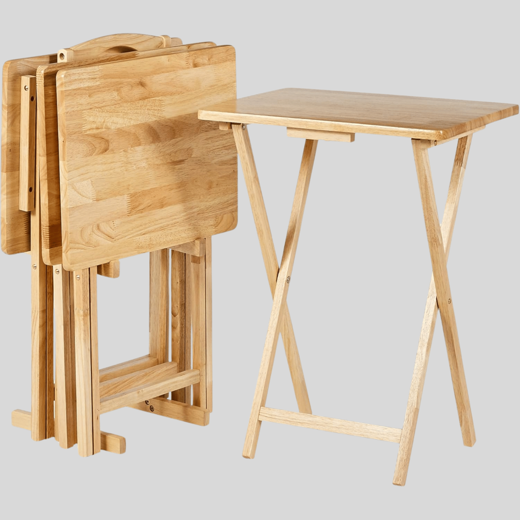 wood folding table