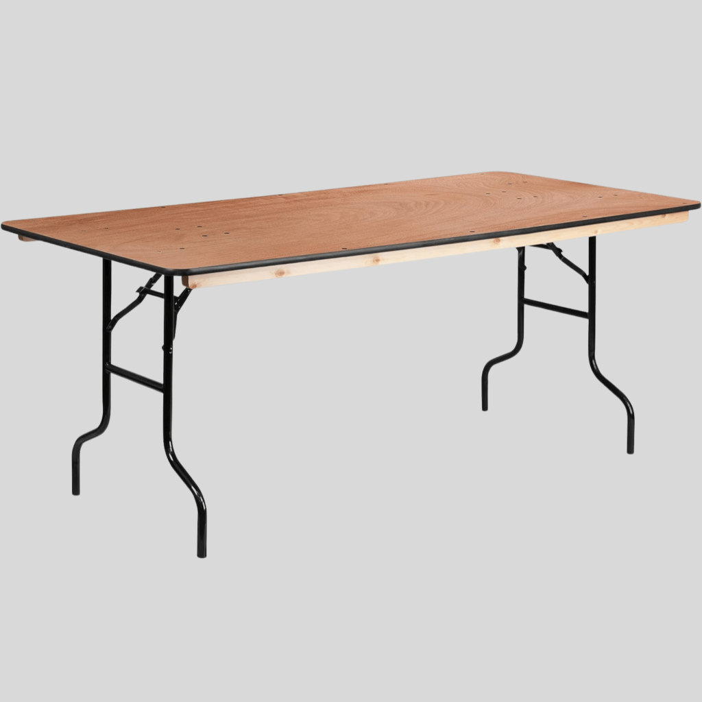 wood folding table