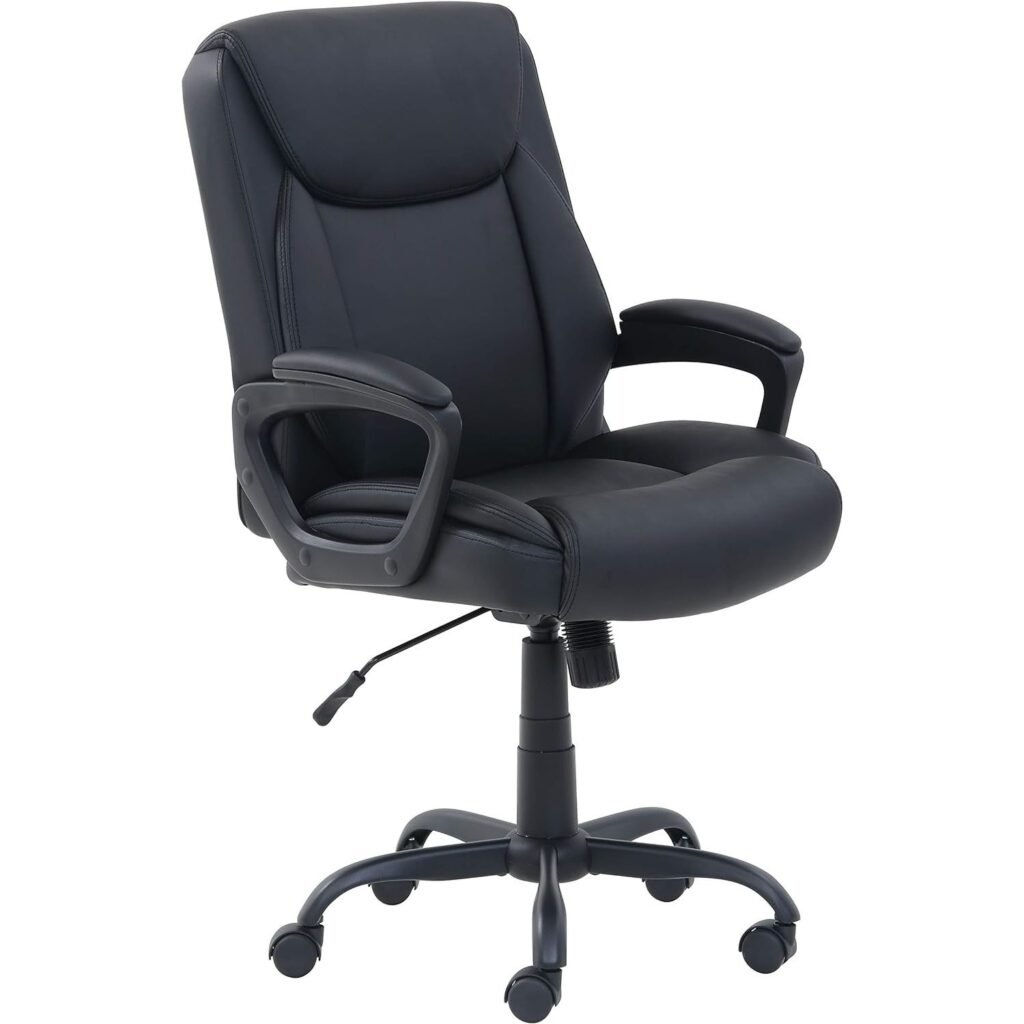 Black leather office chairs