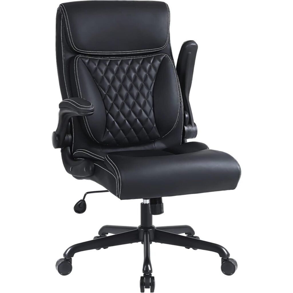 Black leather office chairs