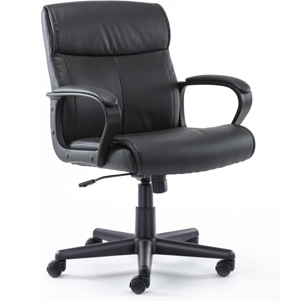 Black leather office chairs