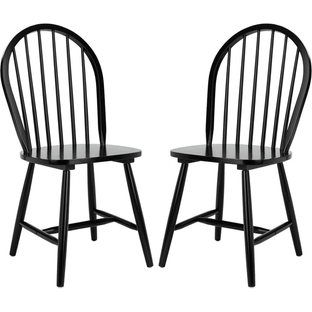 Black wood dining chairs