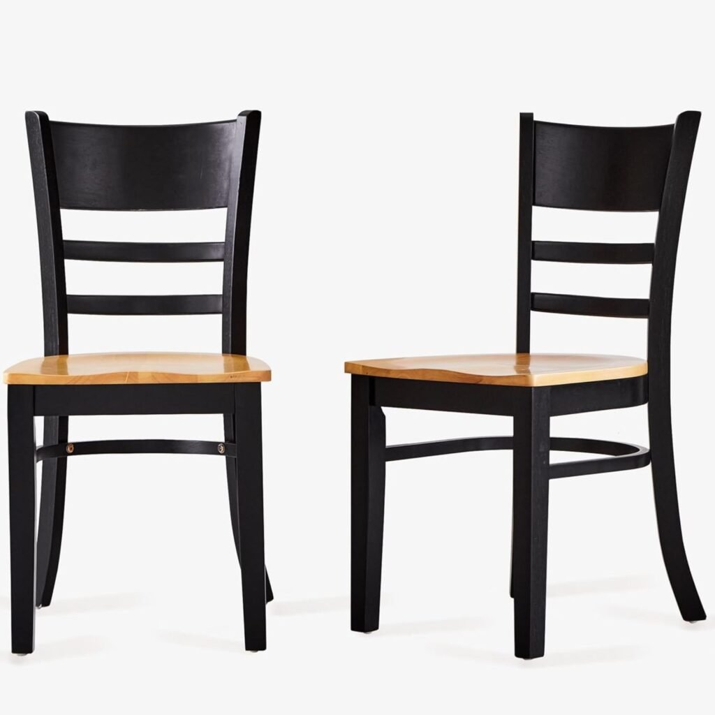 Black wood dining chairs