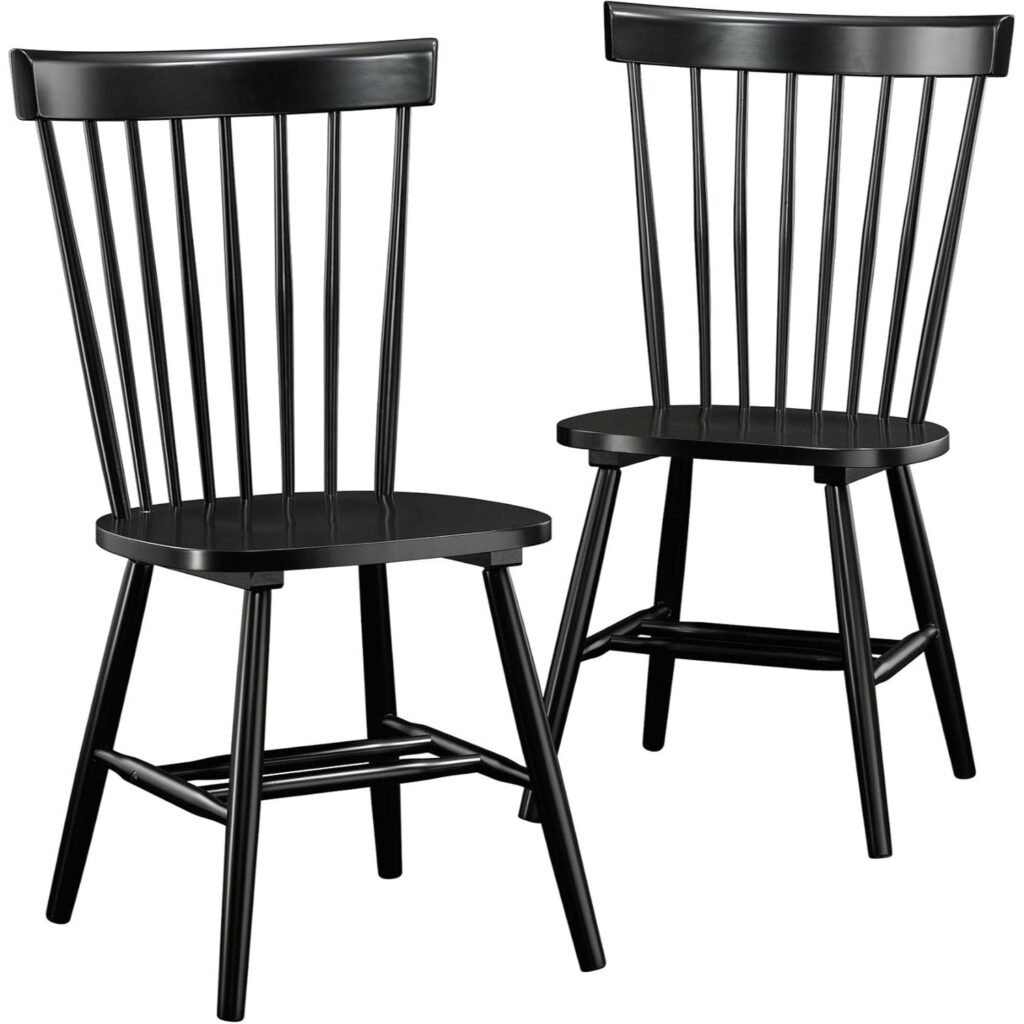 Black wood dining chairs