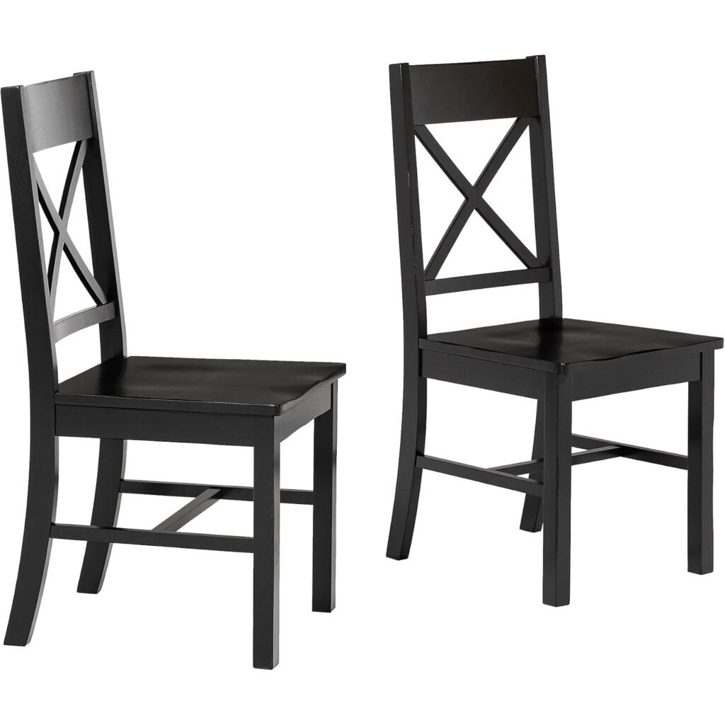 Black wood dining chairs