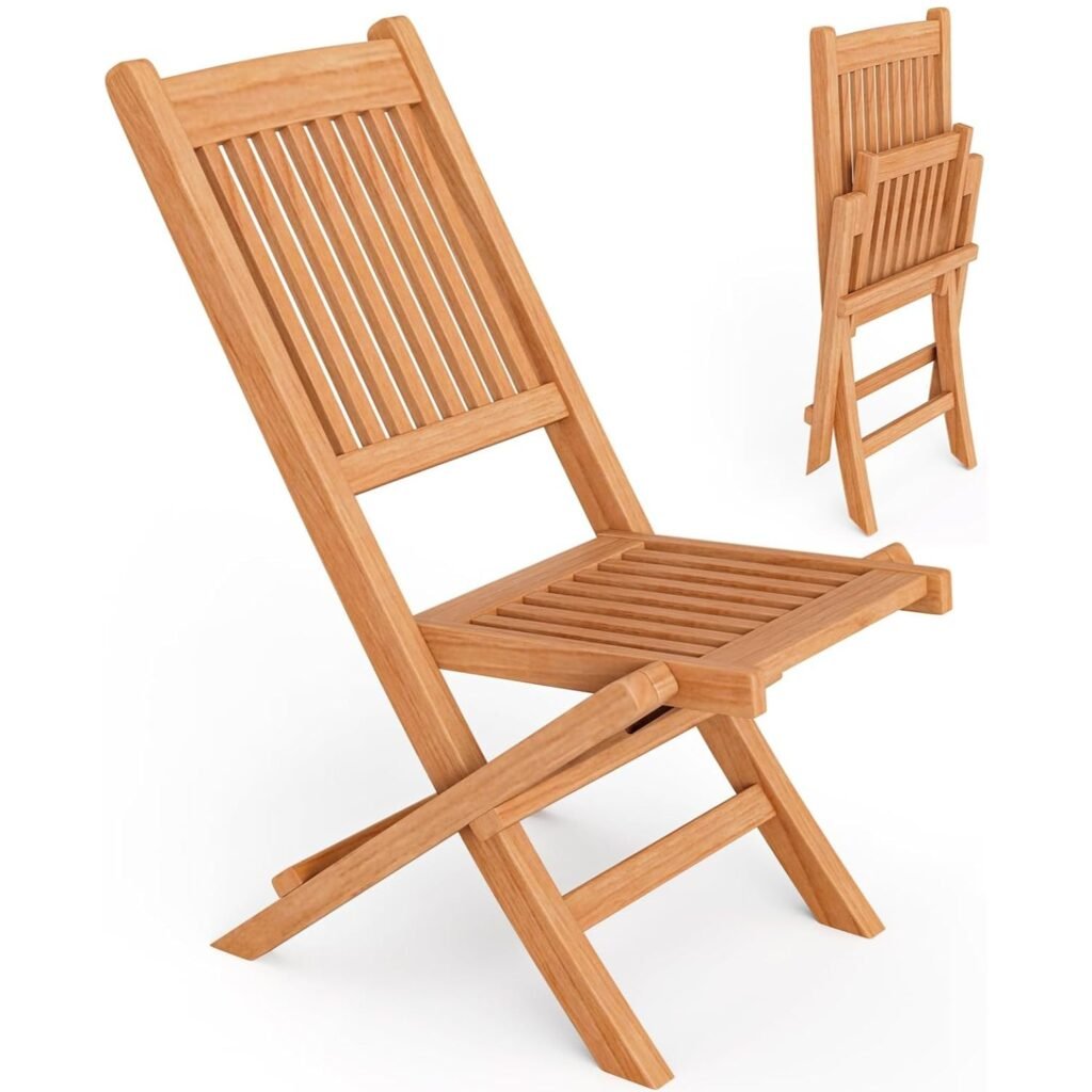 Outdoor wood folding chairs